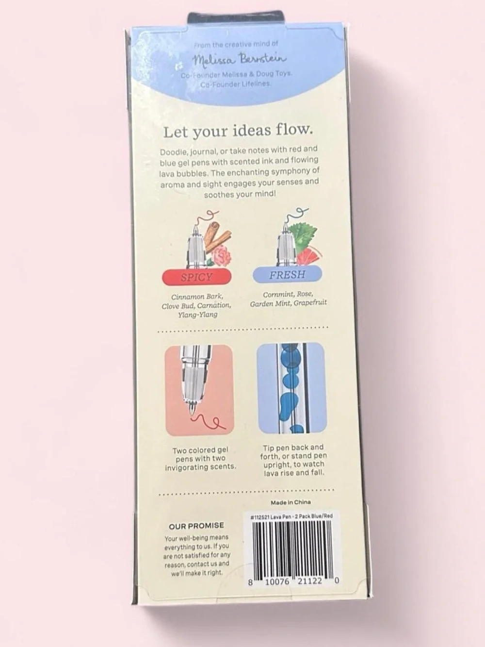 Melissa & Doug Lifelines Scented Lava Gel Pens 2-Pack (*Spicy & *Fresh)